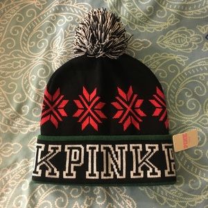 PINK: winter pom beanie